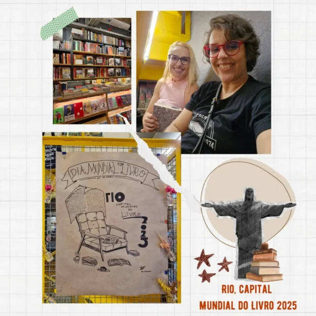 Rio, capital mundial do livro 2025 !

Hoje, dia 23 de abril, começa o reinado da cidade do Rio de Janeiro como Capital mundial do livro. Com essa honra concedida, é claro que nós, leitores, estamos ansiosos para participar de eventos e compartilhar nosso amor aos livros.

A prefeitura não divulgou uma agenda muito clara de eventos até agora, mas eu e a @anadiamaia  achamos um que é a nossa cara : o encontro Todo Mundo Lendo na @janela_livraria . Inspirado nas Reading parties de Nova York, muitos leitores ocuparam as mesinhas da livraria em uma tarde de leitura super gostosa.

A gente curtiu esse Dia Mundial do livro do jeito mais simples: lendo ! Vamos torcer para que os eventos voltados a leitura sejam abundantes e incríveis.

O que você vai ler hoje ?